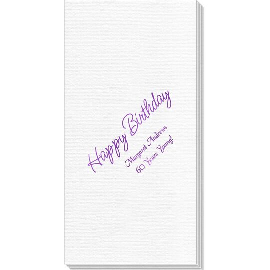 Perfect Happy Birthday Deville Guest Towels